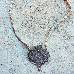 New Unique 925 Silver Tribal Necklace.